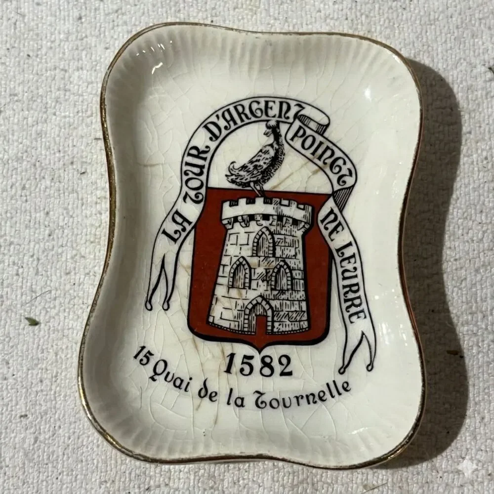 Vintage Longchamp Tour D'Argent Ashtray Trinket Dish-Paris